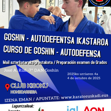 Curso de preparación  2º DAN de  GOSHIN - OCTUBRE 2025